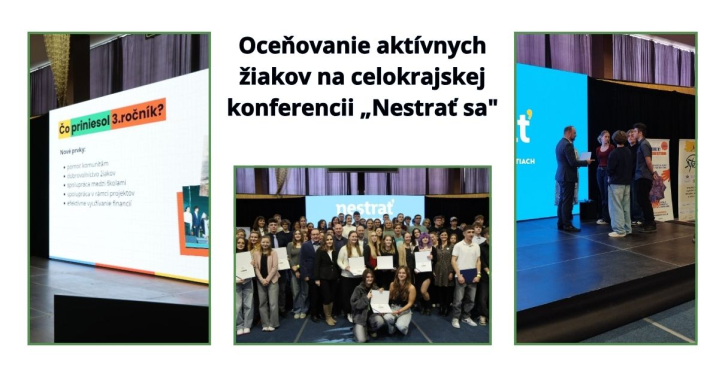 Oceňovanie aktívnych žiakov na celokrajskej konferencii „Nestrať sa"