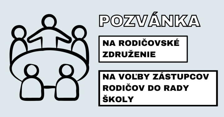 Pozvánka na rodičovské združenie a voľby zástupcov rodičov do Rady školy