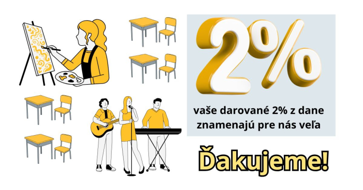 Venujte 2 % z dane pre našich žiakov – spoločne tvoríme lepšie Gymnázium J. B. Magina